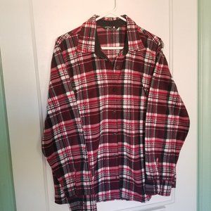 Riders by Lee Red and Black Plaid Flannel Shirt - Size Large